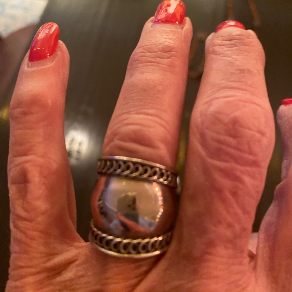 Silver spoon ring